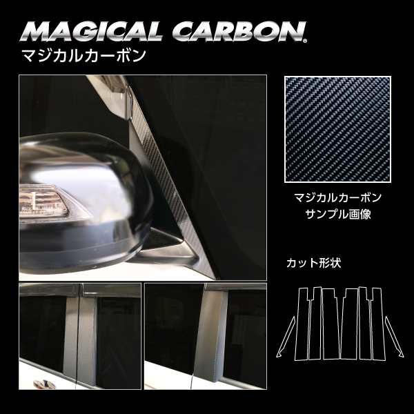 ステップワゴン/スパーダ RP1〜4 ピラーフルセット バイザーカットタイプ  マジカルカーボン 2015.4〜2020.4 ホンダ ハセプロ ブラック CPH-VF60の通販は