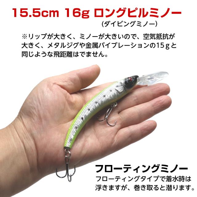 送料無料 I Loop ルアーセット 15 5cm 16g ロング ミノー 10色10本 ダイビングミノー ロングビルミノールアー 海釣り ソルトルアーセットの通販はau Pay マーケット くらスペ