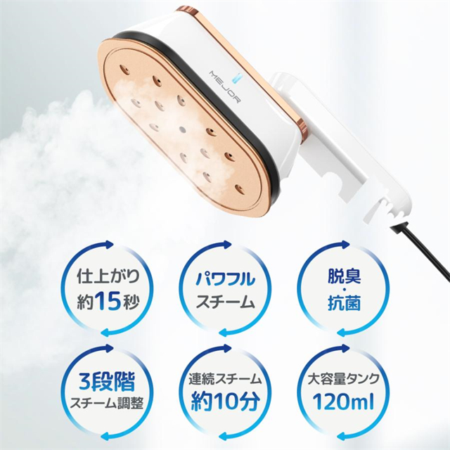 新作 送料無料 アイロン スチームアイロン ハンディ かけたまま 衣類スチーマー ハンディースチーマー シワ伸ばし 消臭 除菌 30秒立ち上がり コンパクト 母の日 プレゼントの通販は
