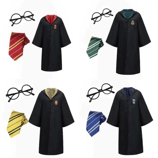 Amazon.co.jp: ハリーポッター ローブ + 眼鏡 + ネクタイ + 魔法