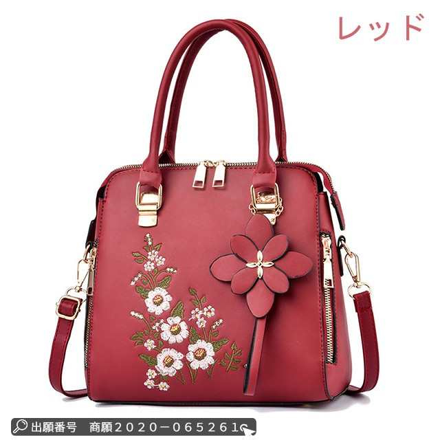 冬新作 BAG 新作 ショルダーバッグ 斜めがけバッグ 軽い 刺繍 花柄 ハンドバッグ トートバッグ 2way 大容量 puレザー 軽量 通勤 手提げ  ｜au PAY マーケット