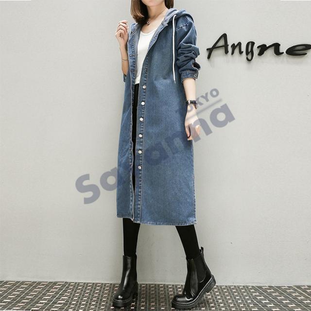 春新作 送料無料 レディース アウター デニム コート レディース ロングコート チェスターコート フード付き 大きいサイズ トレンチの通販はau Pay マーケット サバンナトーキョー