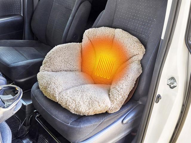 ヒータークッション 充電式 背もたれ 椅子用 車いす 秋冬 暖かい / 充電式あったかクッション_6