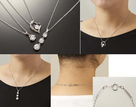 【ダイヤ級の煌めき♪美しく魅せる磁気ネックレス】 磁気ネックレス ネックレス キュービックジルコニア CZ ジュエリー おしゃれ 高級感 上品 健康アクセサリー 肩こり 首こり レディース 母の日 プレゼント / 煌きのキュービックジルコニア磁気ネックレス　3本セット