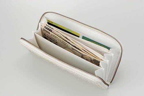 長財布 メンズ 白蛇 ファスナー付き長財布 即納 対応商品 国産 日本製