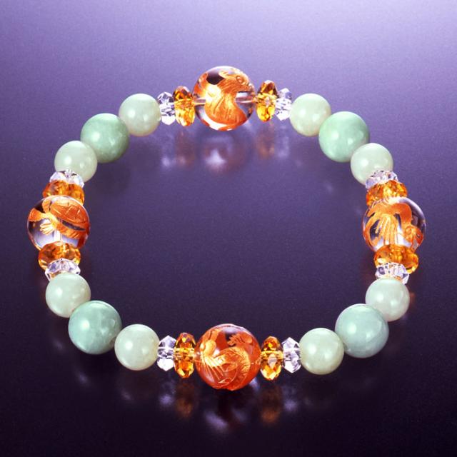 パワーストーン④ 四神獣・翡翠ブレスレット [ ブレスレット 腕 メンズ レディース