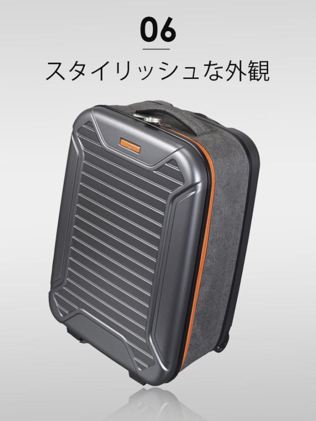 【使うときだけ大きくなる！】折りたためる圧縮スーツケース 大容量 簡易ポケット付 静か 頑丈 ダイヤル式ロックキー付属 シンプル 使いやすい_8