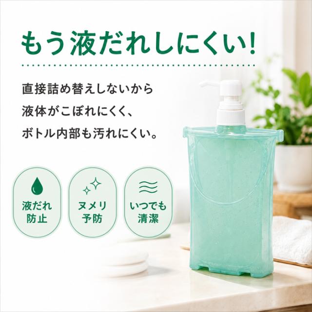 詰め替え そのまま ポンプ 500ml 2個セット シャンプー