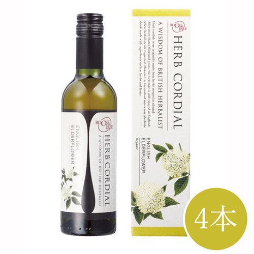 生活の木 ハーブコーディアル 有機イングリッシュエルダーフラワー N 360ml （４本セット） [ オーガニック 濃縮 エルダーフラワー ノンアルコール 濃縮果汁 エキス リキュール 有機JAS 送料無料 ]の通販は