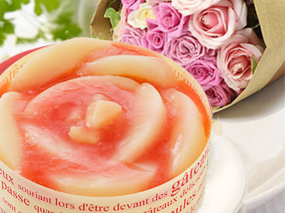 スタイリッシュローズ&選べるケーキ 誕生日 記念日 フラワーギフト プレゼント