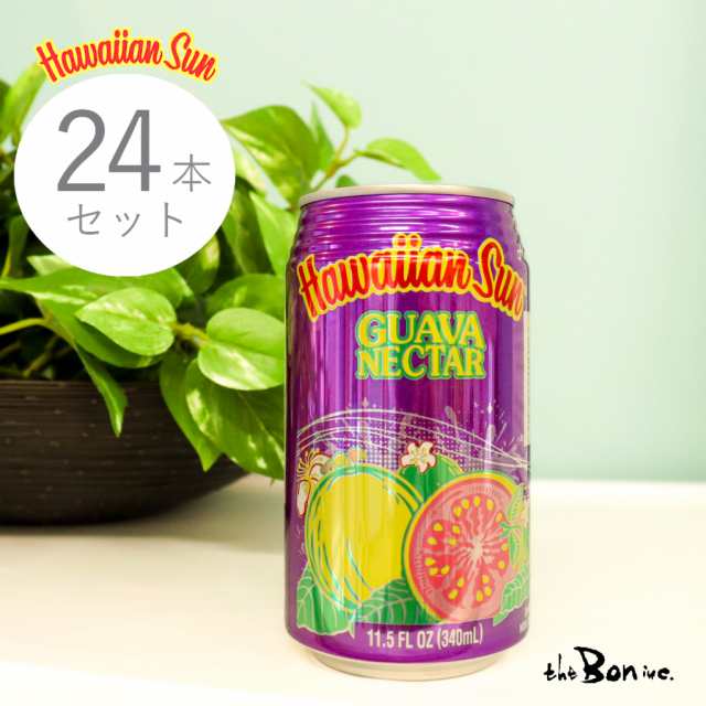 ハワイアンサン グアバネクター 340ml 缶 48本 (24本入×2