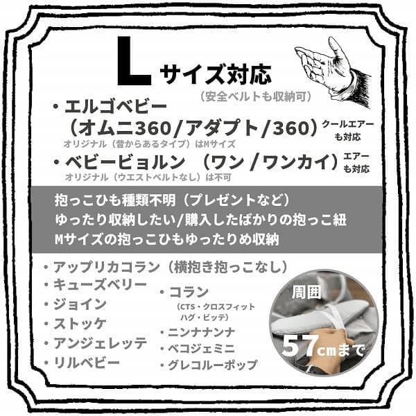 ルカコ 抱っこひも収納カバー Lサイズ モダンブラック エルゴオムニ360 アダプト ベビービョルンone対応抱っこひもケース 送料無料の通販はau Pay マーケット 抱っこひも収納カバー ルカコ