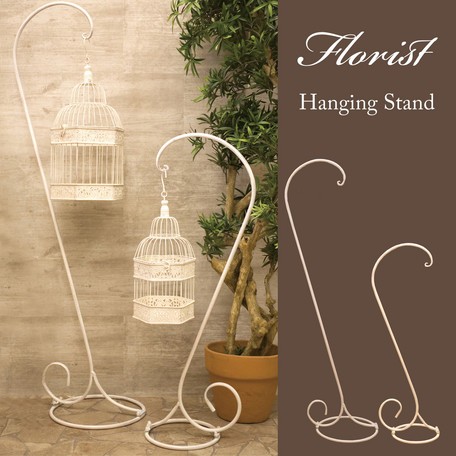 ハンギングスタンド バードケージ 鳥かご アンティーク フラワーベース ディスプレイ おしゃれ 吊り下げ ｌサイズ ホワイトの通販はau Pay マーケット キャンディランド
