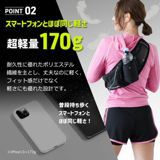 TOREMON】ランニングポーチ ウエストポーチ 揺れない ペット