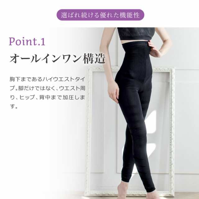 L②枚 【新オールインワン着圧レギンス】美脚スパッツ ダイエット 超 