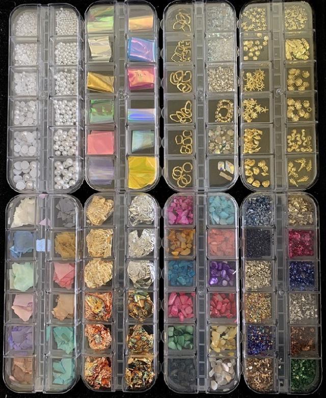 ネイルパーツ 8種類 大容量タイプ ネイルアート レジンにもの通販はau Pay マーケット ワコスタ1号館