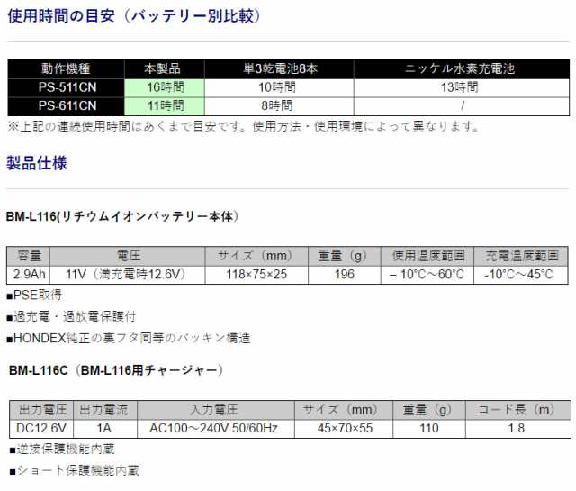 ホンデックス魚探用バッテリーパック チャージセット Bm Ps Set B M O Bmo 釣り フィッシング Hondex 本多電子 ボート 船釣り 魚の通販はau Pay マーケット 機械屋 Sogabe