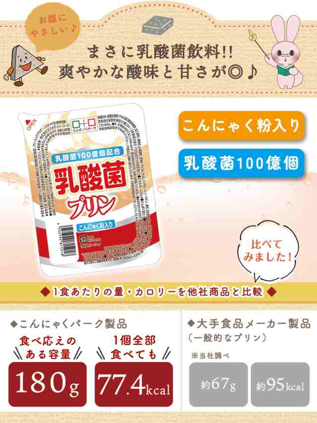 こんにゃくパーク 乳酸菌プリン こんにゃくプリン 乳酸菌飲料風 ヨコオデイリーフーズ (180g*6個入) 低糖質 低カロリー ダイエット  置きの通販はau PAY マーケット こんにゃくパーク au PAY マーケット－通販サイト