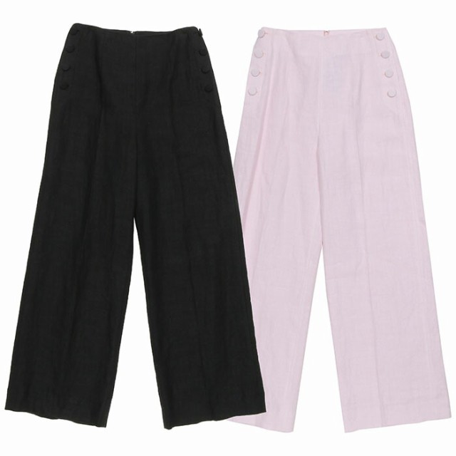 BORDERS at BALCONY ボーダーズアットバルコニー LINEN WIDE PANTS