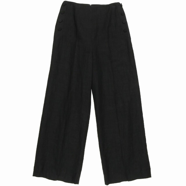 BORDERS at BALCONY ボーダーズアットバルコニー LINEN WIDE PANTS レディース BLACK PINK  BD2211-3G-23｜au PAY マーケット