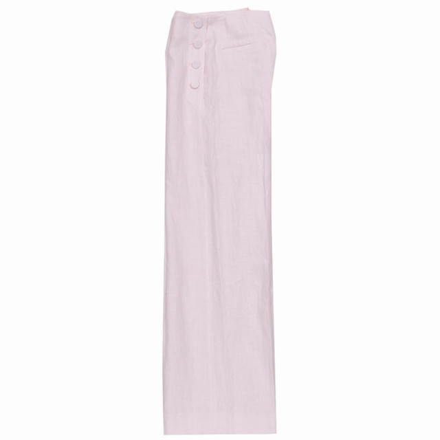 BORDERS at BALCONY ボーダーズアットバルコニー LINEN WIDE PANTS レディース BLACK PINK  BD2211-3G-23｜au PAY マーケット