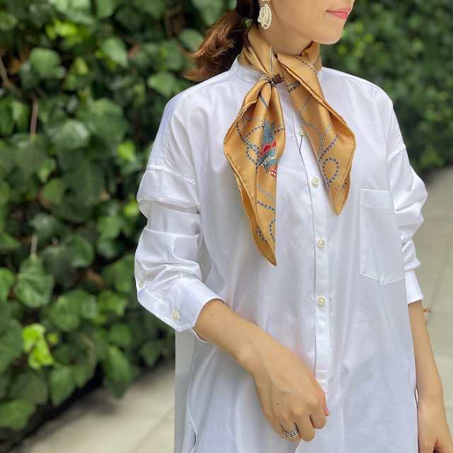 無地・新色登場！ manipuri マニプリ scarf シルクスカーフ 65×65