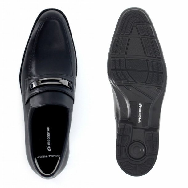 ムーンスター バランスワークス ＢＷ４６０４ メンズビジネスシューズ ビットローファー 3E 紳士革靴 24.5cm〜30.0cm 機能性カップインソール Ag+抗菌防臭 非対称カウンター 耐摩耗ラバー