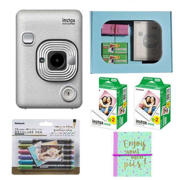 ○【新品未開封】○ 富士フィルム チェキ インスタントカメラ instax mini LiPlay【ストーンホワイト】ギフトBOXセット テレビ・オーディオ・カメラ チェキ instax mini LiPlay ストーンホワイト