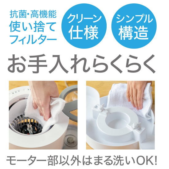 VORNADO ボルネード 気化式加湿器 サーキュレータ搭載 ホワイト EV200-JP　35畳対応 タンク丸洗い可能 5.7L