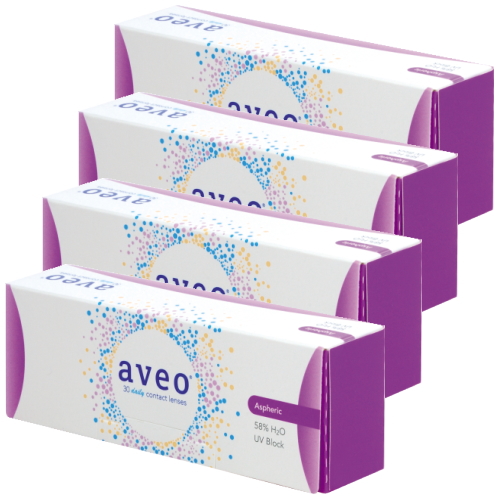 【送料無料！4箱】アベオワンデー 30枚入り 4箱 コンタクトレンズ 1日使い捨て aveo 1day アヴェオワンデー アイミー