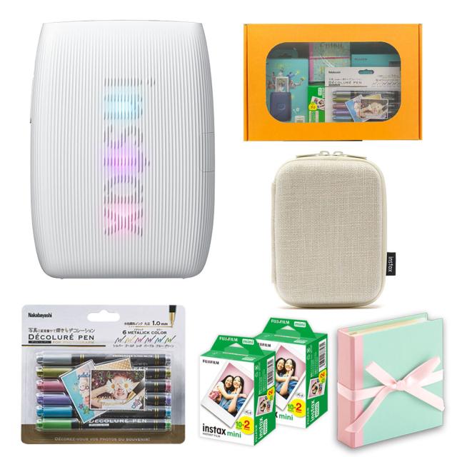 【ギフト チェキB】富士フィルム（フジフィルム）チェキ スマートフォン用プリンター instax mini Link3 ホワイト ケース付きギフトBOXセットの通販は