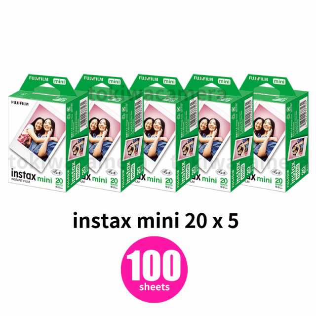 FUJIFILM チェキフィルム instax mini 20枚×5 - フィルムカメラ