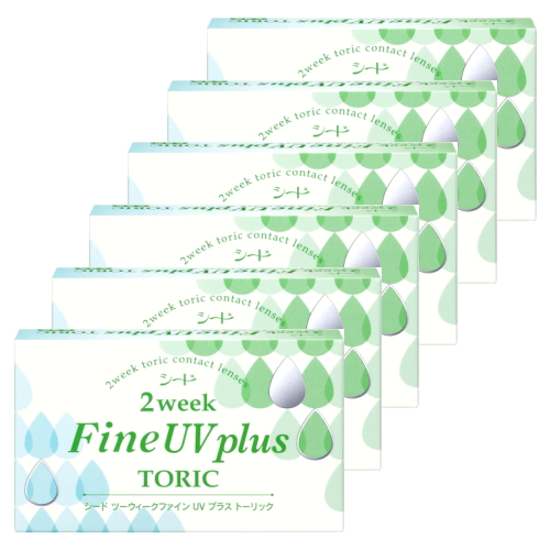 【乱視用】【6箱】シード 2ウィークファイン UV plus TORIC 2週間交換 コンタクトレンズ 6枚入り ポスト投函発送