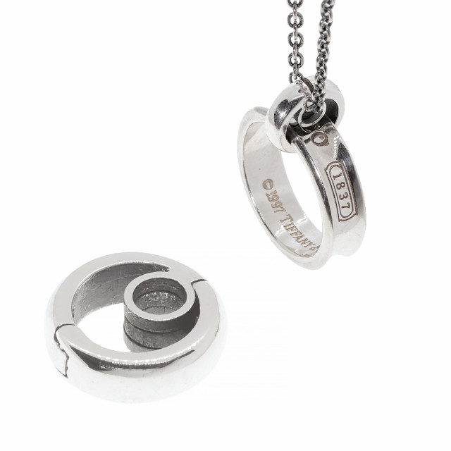シルバー925 シンプル リングホルダー リング 指輪をネックレスにする 横向き防止 ティファニーリング対応可能｜au PAY マーケット