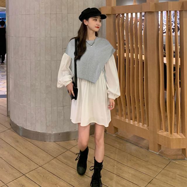 ワンピセット ワンピース 秋 冬 ワンピ ミニワンピ ミニ スリットワンピース ブラウス 長袖 スリットワンピース ワンピース大人かわいいの通販はau Pay マーケット Cicibella