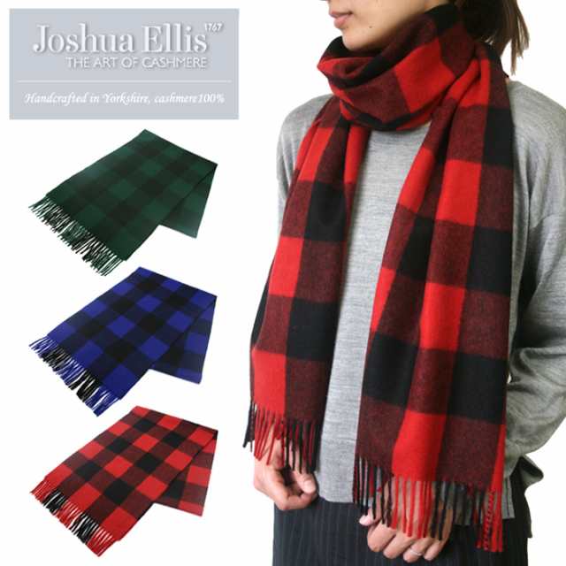 25 Off 正規品 ジョシュアエリス Joshua Ellis マフラー カシミヤ100 180 30 バッファローチェック Cp レッド ブの通販はau Pay マーケット Reggio