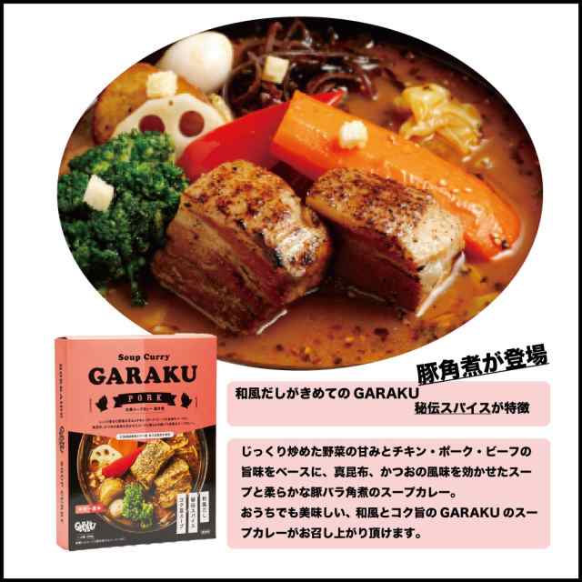 GARAKU スープカレー (豚角煮) カレー 1食 レトルト 北海道 札幌 名店