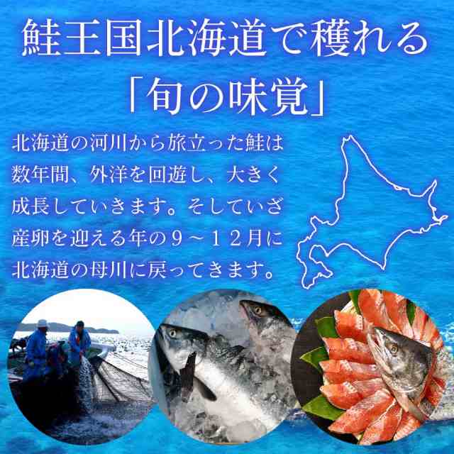 送料無料 北海道産 新巻鮭 1尾 約2kg 切身 切り身 真空 北海道