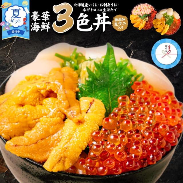 海鮮丼セット 北海道 豪華海鮮三色丼 海鮮丼セット 3色丼 海鮮