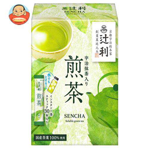 片岡物産 辻利 宇治抹茶入り煎茶 (1.0g×30本)×24(6×4)箱入｜ 送料無料