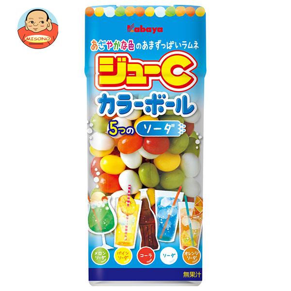 カバヤ ジューCカラーボール ソーダ 35g×30(10×3)個入｜ 送料無料 お菓子 小粒ラムネ 5つのソーダ