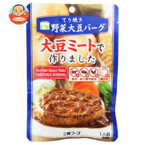 三育フーズ てり焼き野菜大豆バーグ 100g×15袋入×(2ケース)｜ 送料無料