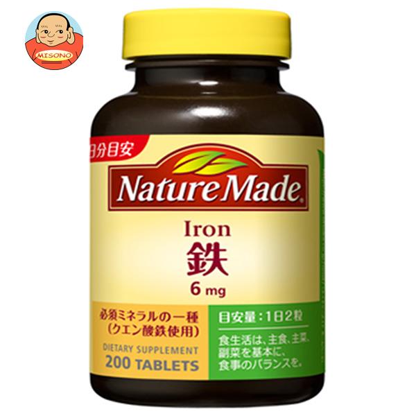 大塚製薬 ネイチャーメイド 鉄(アイアン) 200粒×3個入×(2ケース)｜ 送料無料 サプリ サプリメント 鉄分