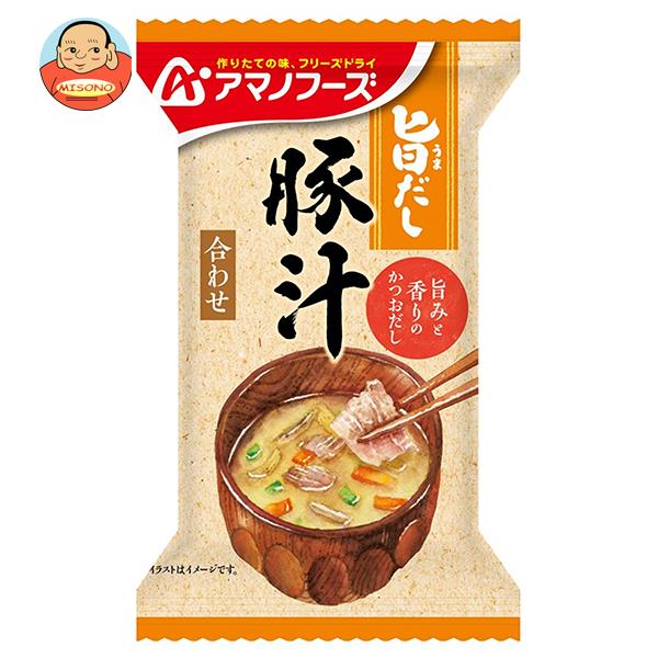 アマノフーズ フリーズドライ 旨だし 豚汁 10食×6箱入×(2ケース)｜ 送料無料の通販は