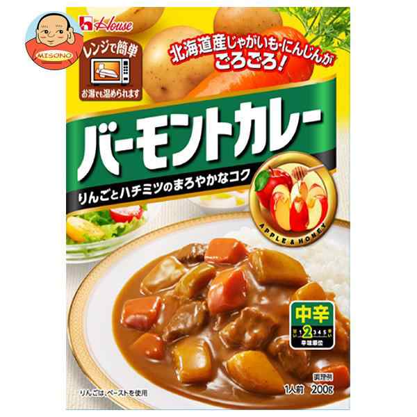 ハウス食品 バーモントカレー 中辛 200g×30個入×(2ケース)｜ 送料無料