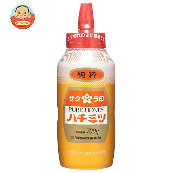 加藤美蜂園 サクラ印 純粋ハチミツ 700g×12本入｜ 送料無料の通販は