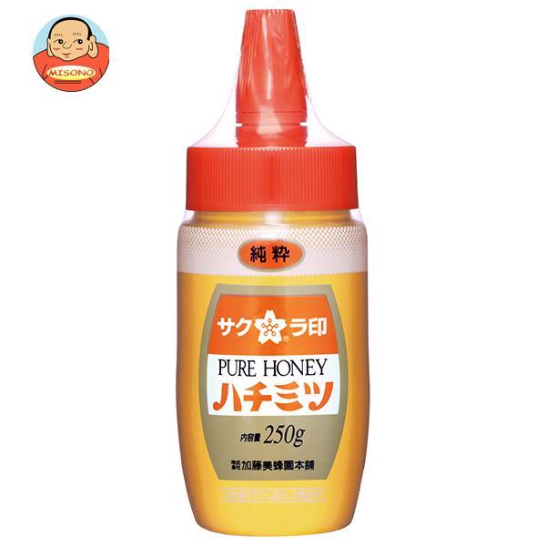 加藤美蜂園 サクラ印 純粋ハチミツ 250g×12本入×(2ケース)｜ 送料無料 嗜好品 シロップ はちみつ 蜂蜜