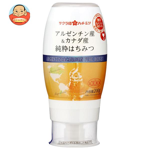 加藤美蜂園 サクラ印 アルゼンチン産＆カナダ 産純粋はちみつ 200g×12本入｜ 送料無料 嗜好品 シロップ はちみつ 蜂蜜
