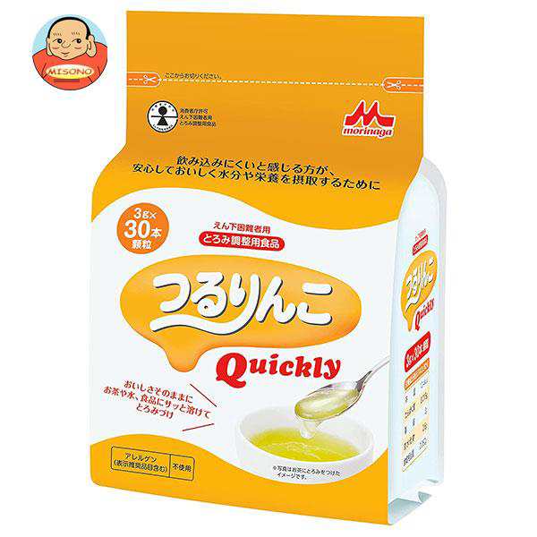 森永乳業 つるりんこ Quickly (3g×30本)×12袋入×(2ケース)｜ 送料無料