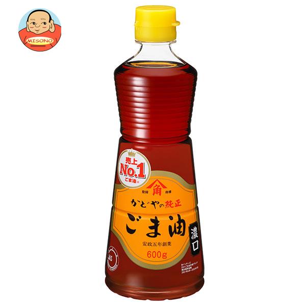 かどや製油 純正ごま油濃口 600g×12本入｜ 送料無料 一般食品 調味料 胡麻油 ゴマ 油